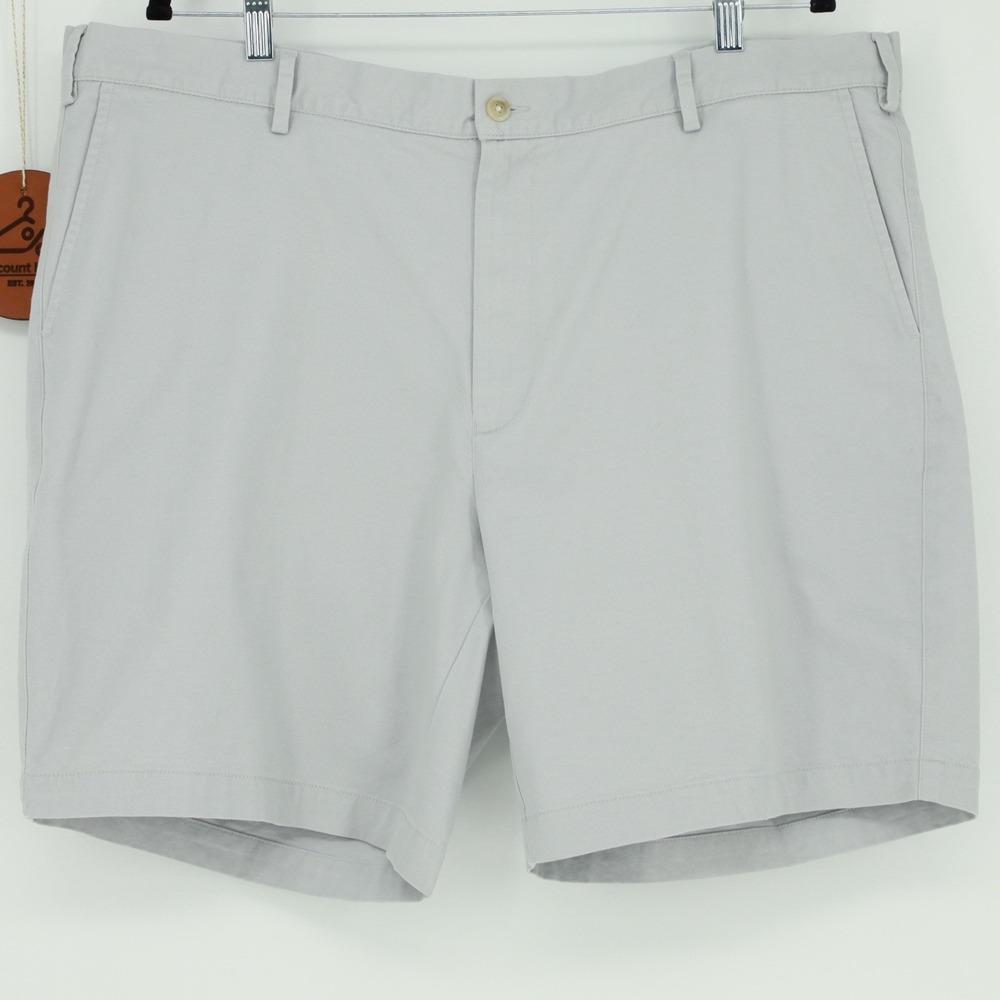 Peter Millar Pilot Twill‎ Classic Fit Shorts Light Gray ME0B05 8" Inseam Size 42